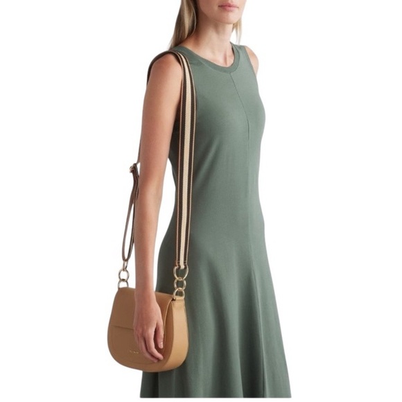 New W/Tags Ted Baker Darcell Leather Saddle Bag in Light Brown - Picture 6 of 16